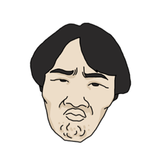 [LINEスタンプ] 顔でリアクションを取る人達