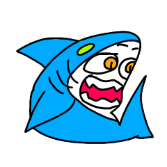 [LINEスタンプ] 顔面で伝えたいこの感情。サメ