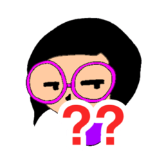 [LINEスタンプ] 隣の席のメガネの女の子