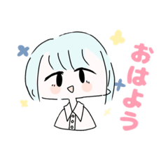 [LINEスタンプ] シンプル女の子のスタンプ 