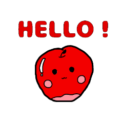 [LINEスタンプ] らぶりんご 赤りんごver