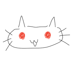 [LINEスタンプ] 赤と白と黒とときどき青のネコ 