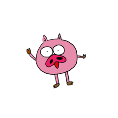 [LINEスタンプ] 顔ブタファミリー