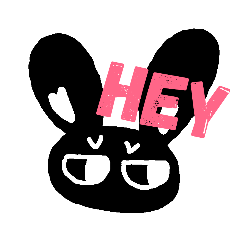 [LINEスタンプ] ブラックうさちゃん 