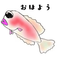 [LINEスタンプ] つぶやきアマダイさん 