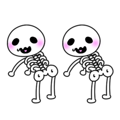 [LINEスタンプ] ゆるかわ骸骨君 (E)