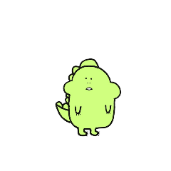 [LINEスタンプ] シュールなきょうりゅう きゅうり君