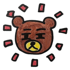 [LINEスタンプ] 思いを伝えるキモカワベア