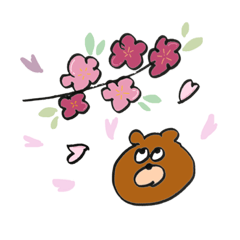 [LINEスタンプ] クマ坊や ー春を感じるーの画像（メイン）