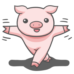 [LINEスタンプ] 心乱れる豚の生活の画像（メイン）
