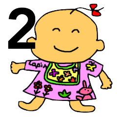 [LINEスタンプ] ニコニコキッズ2