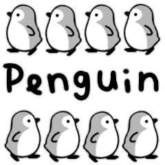 [LINEスタンプ] ついてくるペンギンのスタンプ(文字なし)の画像（メイン）