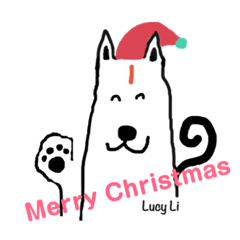 [LINEスタンプ] ルーシーのクリスマスの画像（メイン）
