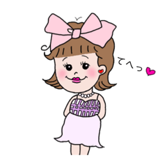 [LINEスタンプ] くせっ毛がーる。 
