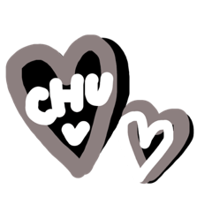[LINEスタンプ] シンプルポップスタンプ②モノトーンver
