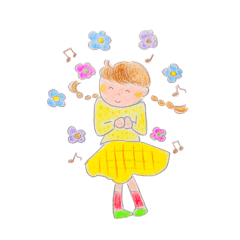 [LINEスタンプ] カラフル女の子の日常 
