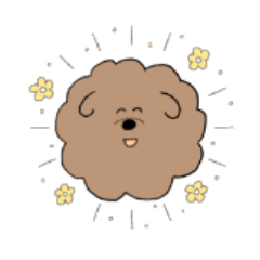 [LINEスタンプ] ちゃいろのいぬ 