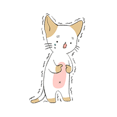[LINEスタンプ] Mya - 臆病者の猫