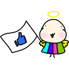 [LINEスタンプ] つるぴかてんしちゃん 