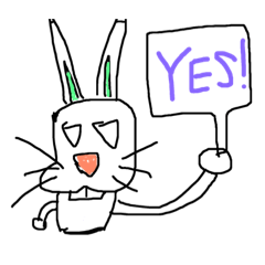 [LINEスタンプ] うさぎみたいなスタンプ。