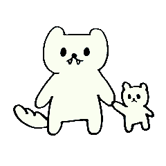 [LINEスタンプ] しろいケモノの日常 