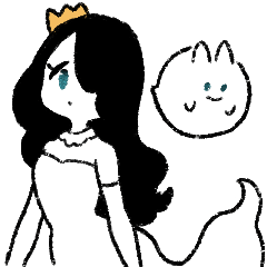 [LINEスタンプ] おばけねことおばけ姫 