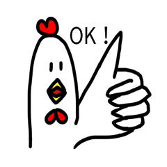 [LINEスタンプ] 庭には1羽のにわとりがいる。 