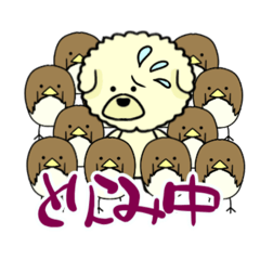 [LINEスタンプ] ビションのモフ犬 げんさん 友達と出逢う