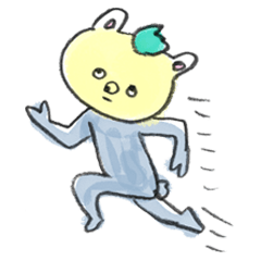 [LINEスタンプ] 緑の髪のくま