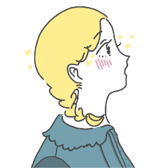 [LINEスタンプ] 横顔乙女 fetchpriority=high