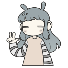 [LINEスタンプ] 柔らかい触角の女の子 