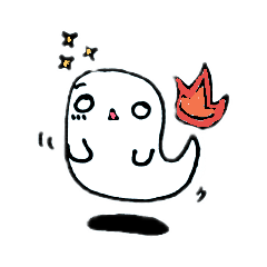 [LINEスタンプ] ゴースト族のゴースくん