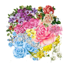 [LINEスタンプ] キラキラお花スタンプの画像（メイン）