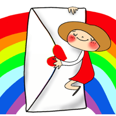 [LINEスタンプ] 赤いすかーと 02