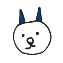 [LINEスタンプ] 青い耳のネコちゃんの画像（メイン）