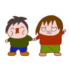 [LINEスタンプ] メグちゃんとコウちゃん 