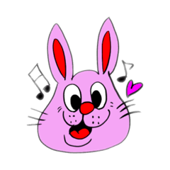 [LINEスタンプ] 感情むきだしなウサギさん 