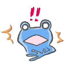 [LINEスタンプ] 青いカエルの感情