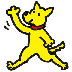 [LINEスタンプ] 黄色い犬すて