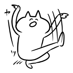 [LINEスタンプ] ほほえみをたやさないねこ4