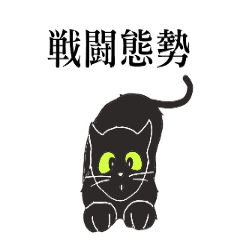 [LINEスタンプ] 黒猫スタイル