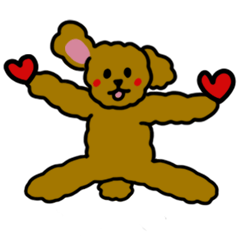 [LINEスタンプ] 怠けたプードル 