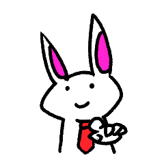 [LINEスタンプ] ネクタイうさぎのスタンプ 