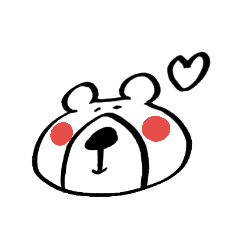 [LINEスタンプ] しもぶくれくま。