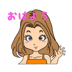 [LINEスタンプ] 女の子挨拶