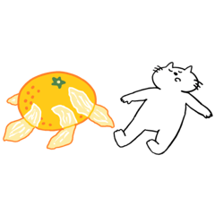 [LINEスタンプ] ねことみかんほか