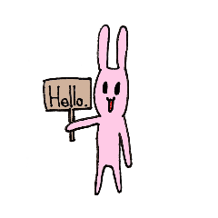 [LINEスタンプ] スタイリッシュなうさぎ