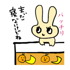 [LINEスタンプ] 無表情なうさちゃん擬音で感情を伝える