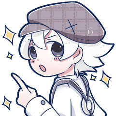 [LINEスタンプ] ベレー帽の男の子スタンプ