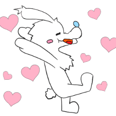 [LINEスタンプ] うさかわちゃん